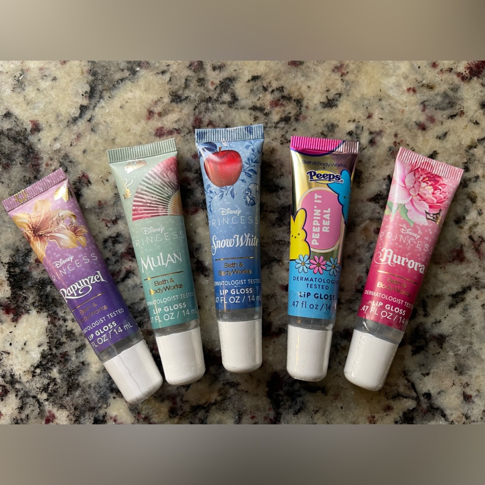 Bath & Body Works Disney Princess Lip Gloss Collection & a Peep Lip Gloss